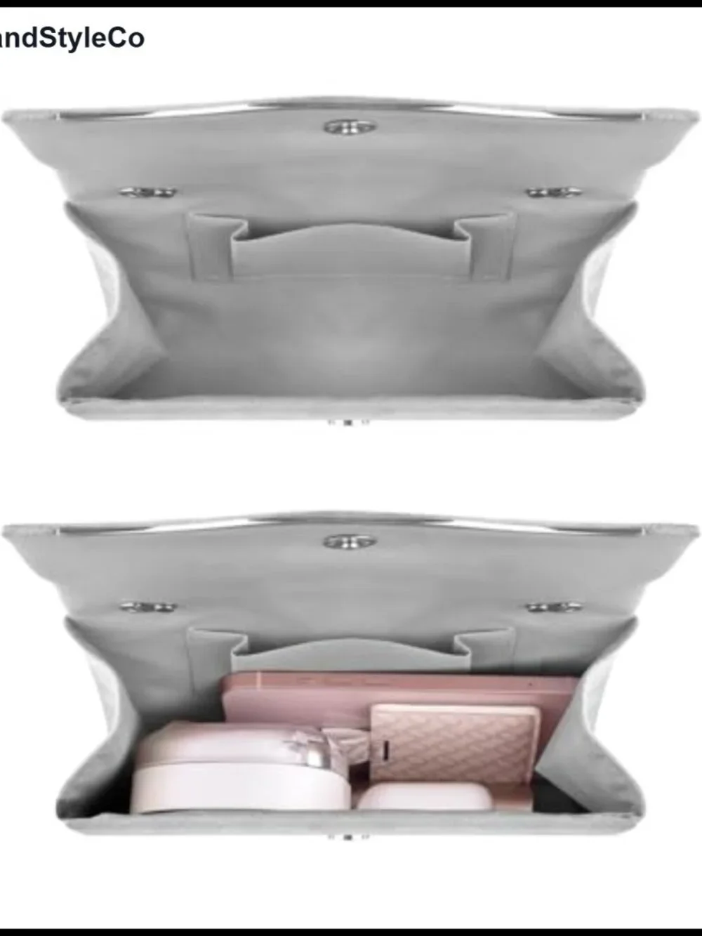 Envelope Clutch Evening Bag Faux Suede Detachable Chain Handbag Formal Party